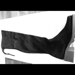 Stuart Weitzman black suede over the knee boots
